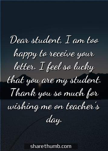 thankful notes to students